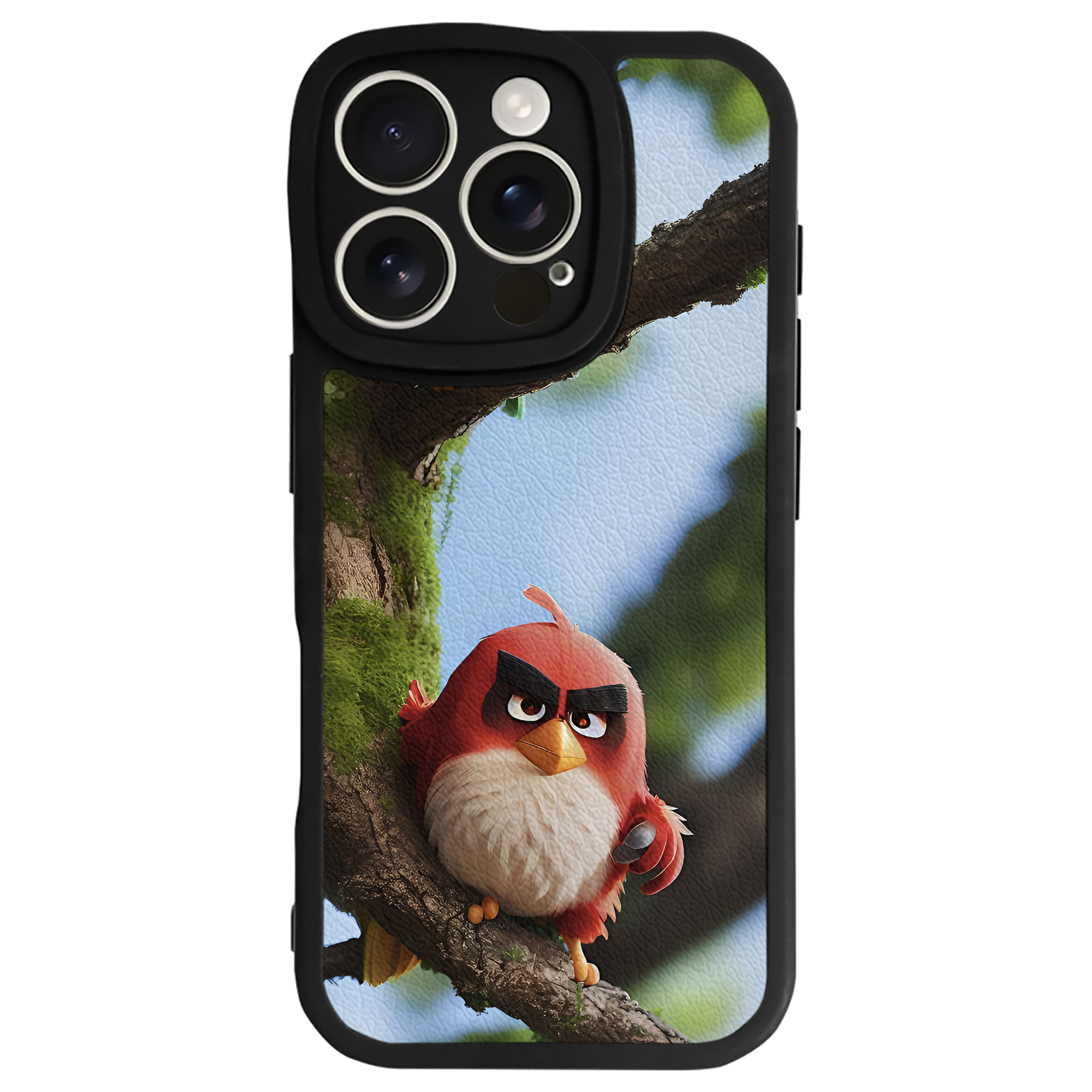 （画像用） Angry Birds アングリーバード 【iPhone 16シリーズ対応】シリコンスマホケース（レザー調） 材質：シリコン